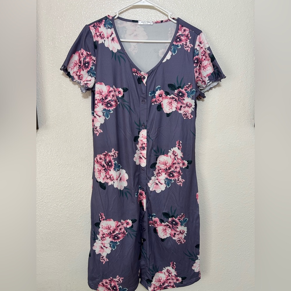Floral Button-Down Nightgown set of 2